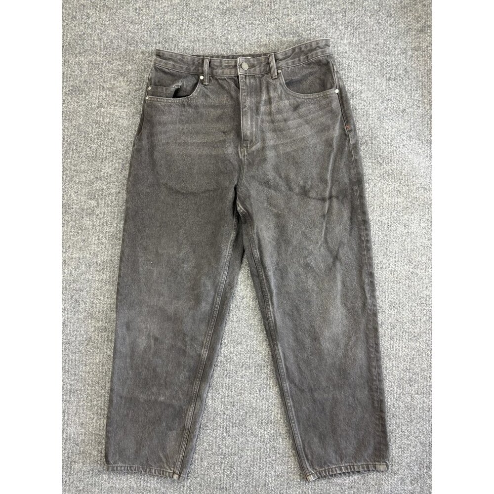 Basin + Range Jeans Womens 29 Gray High Rise Straight Leg Denim Washed Charcoal